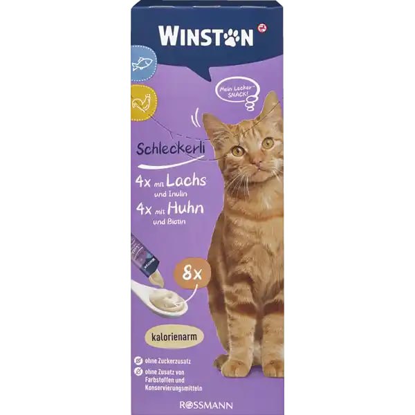 بستنی گربه وینستون حاوی مرغ و بیوتین 